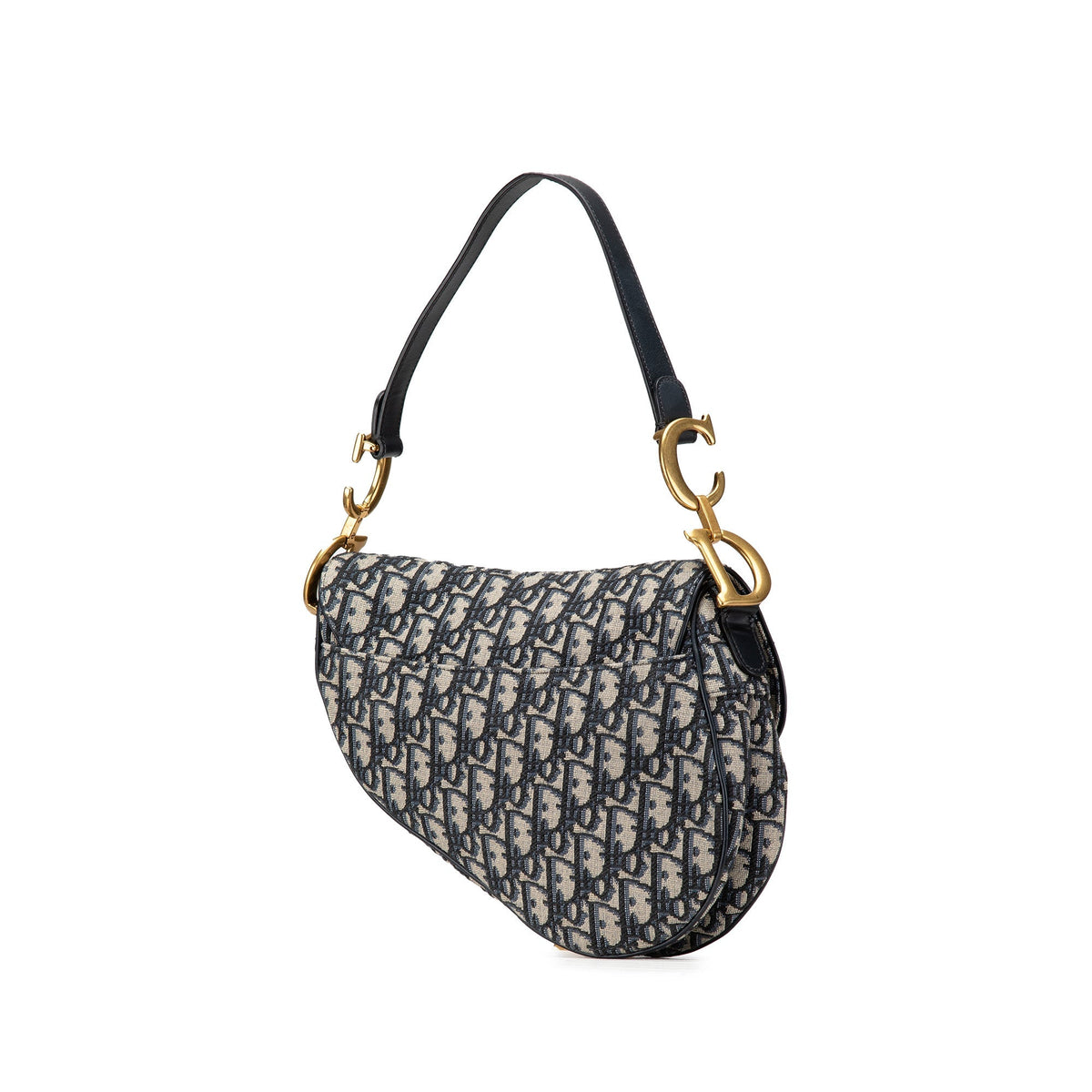 Oblique Canvas Saddle Bag