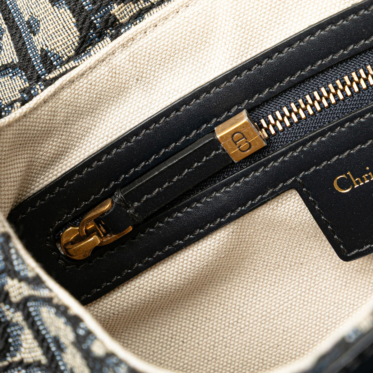 Oblique Canvas Saddle Bag
