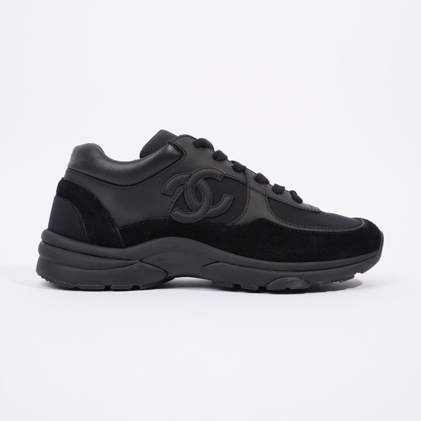 Chanel CC Logo Sneaker Black Suede EU 38 UK 5