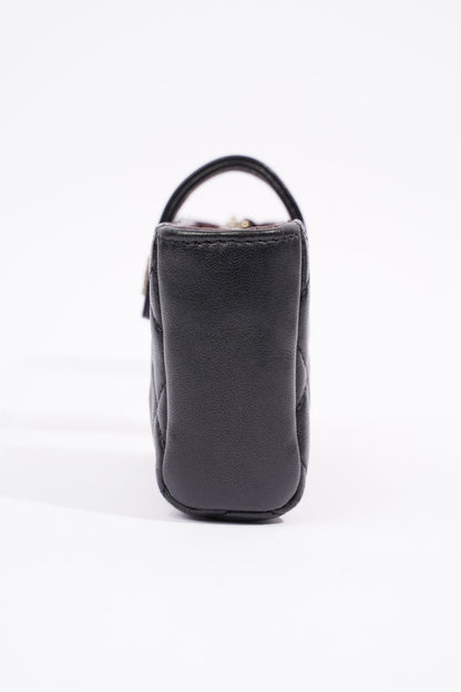 Chanel Zip Wallet Black Lambskin Leather
