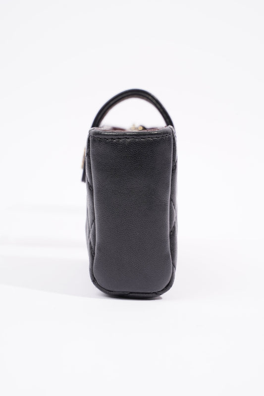 Chanel Zip Wallet Black Lambskin Leather