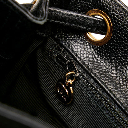 Chanel Triple CC Black Caviar Gold