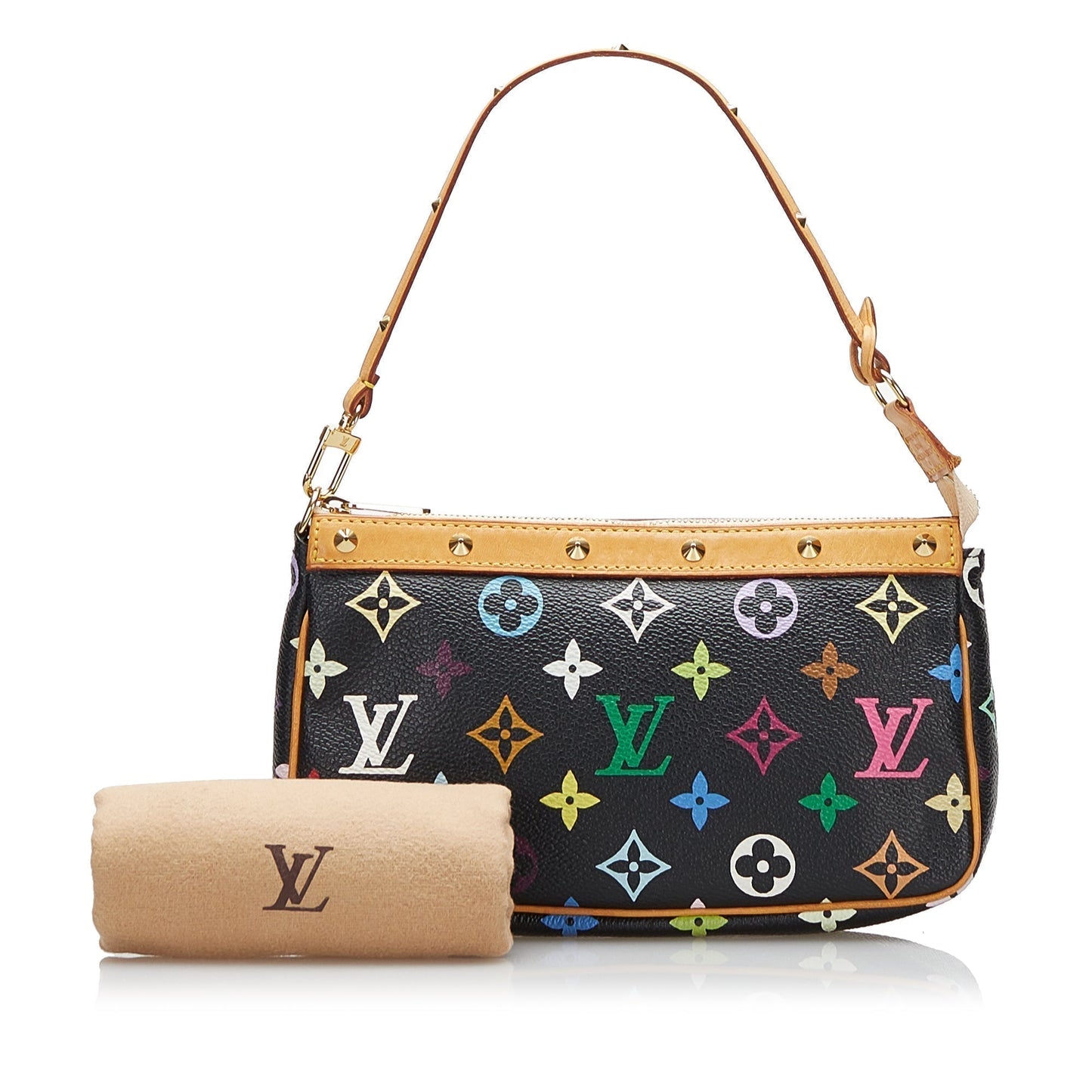 Louis Vuitton Pochette Accessoires Black Multicolor Monogram