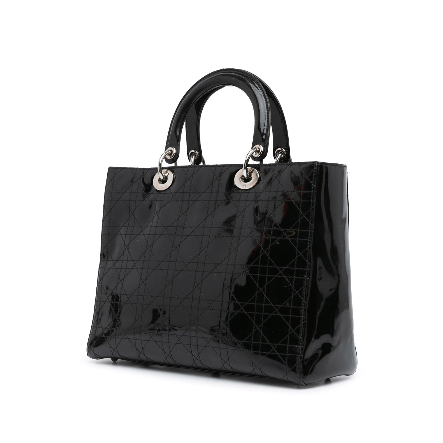 Large Patent Cannage Lady Dior