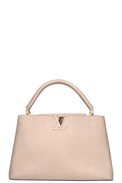 LOUIS VUITTON Capucines Bag GM Galet