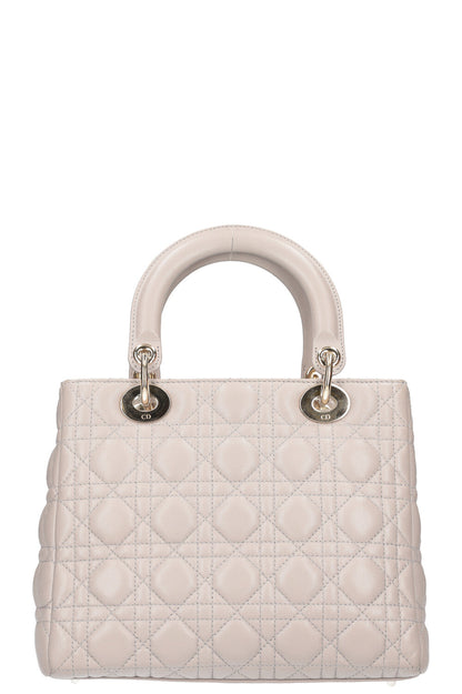 CHRISTIAN DIOR Lady Dior Bag Medium Cannage Grey