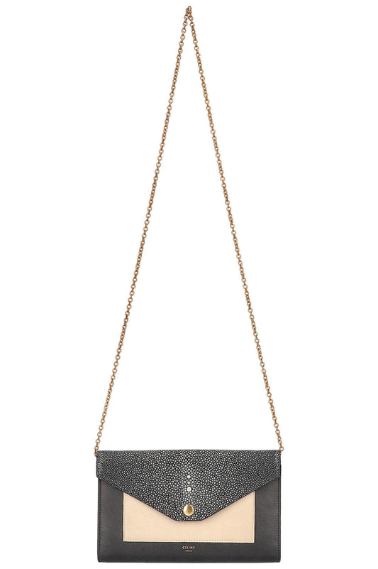 CÉLINE Wallet on Chain Stingray & Leather