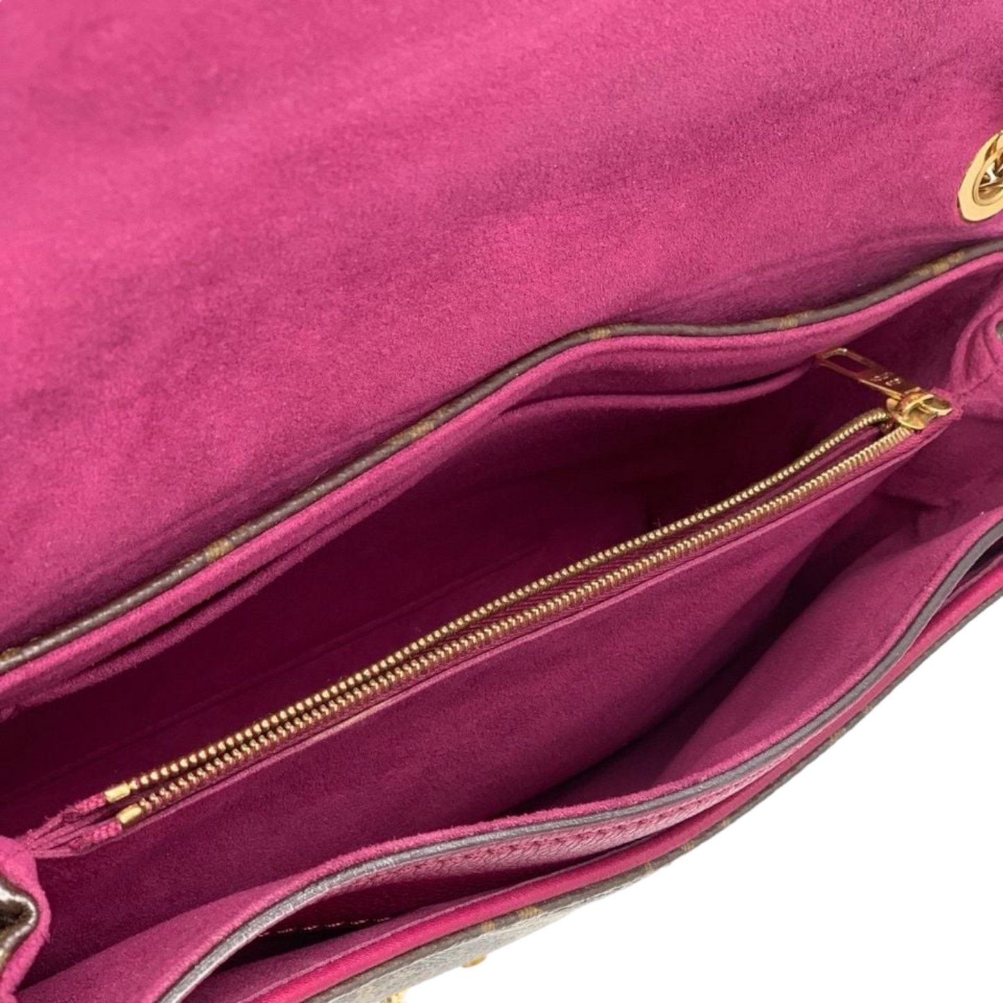Louis-Vuitton Monogram Pallas Chain Red GHW