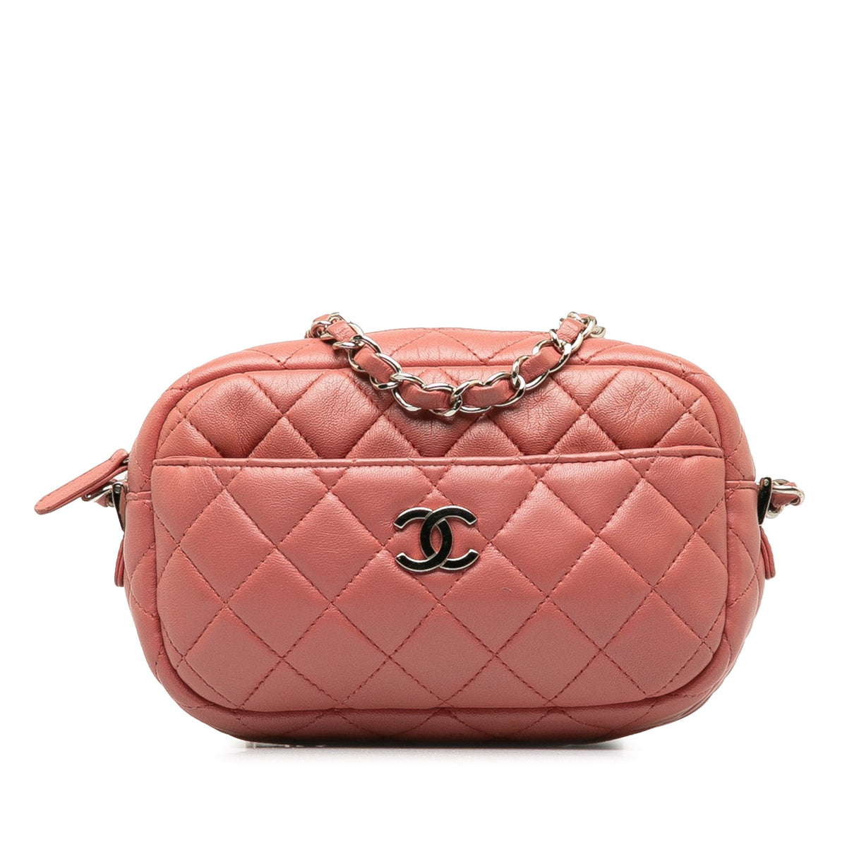 CHANEL Mini Lambskin Camera Case Crossbody Bag