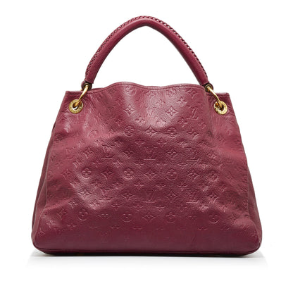 Red Louis Vuitton Monogram Empreinte Artsy MM Hobo Bag