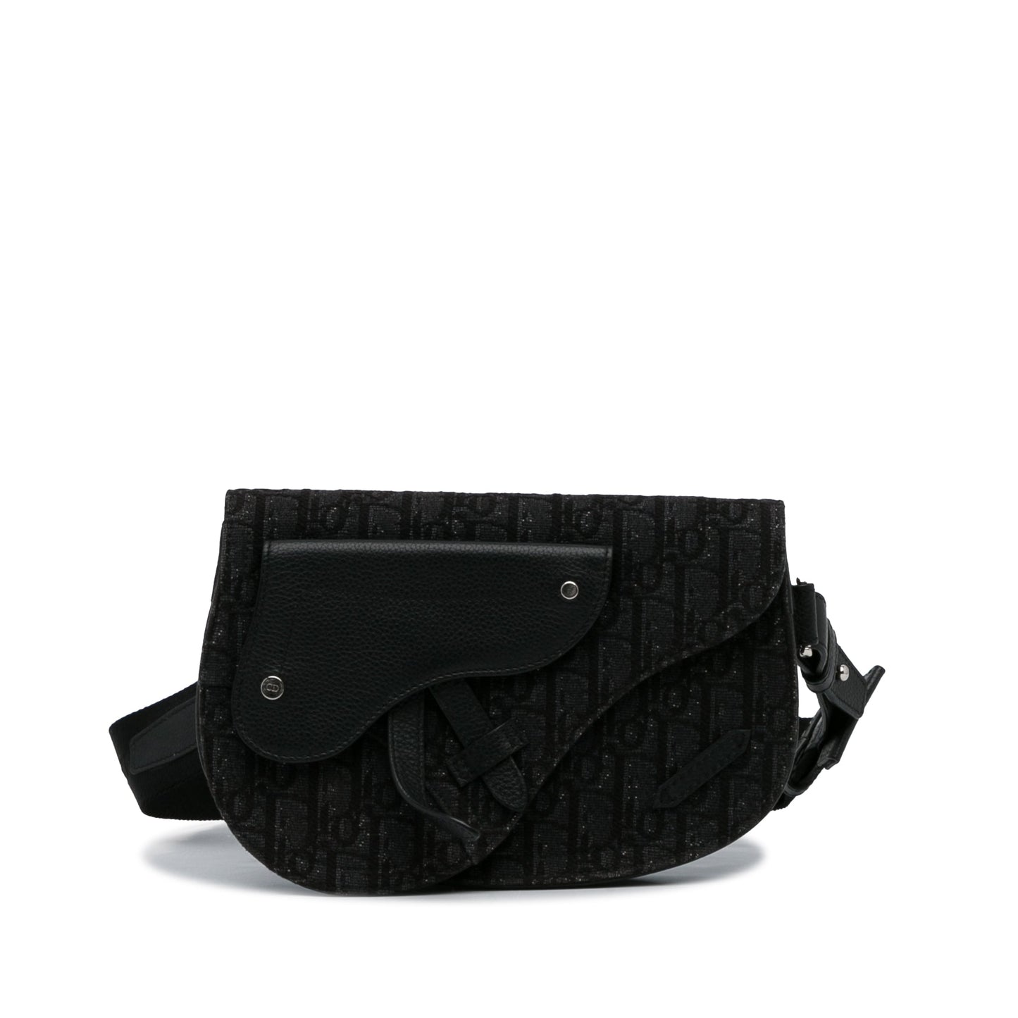 Oblique Canvas Saddle Messenger Bag