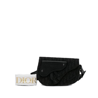 Oblique Canvas Saddle Messenger Bag