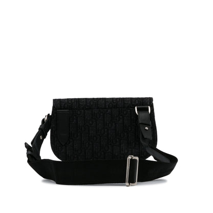 Oblique Canvas Saddle Messenger Bag