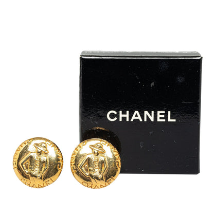 CHANEL Mademoiselle Clip On Earrings Costume Earrings