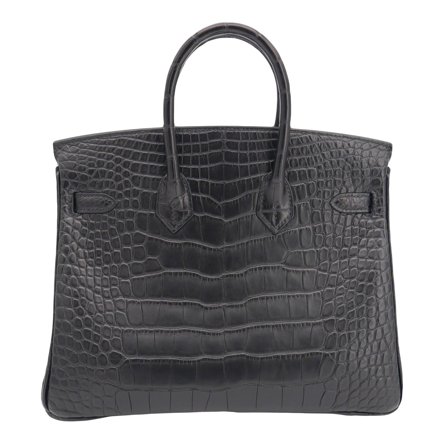 Hermès 25cm Birkin Black Matte Alligator Gold Hardware