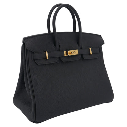 Hermès 25cm Birkin Black Togo Leather Gold Hardware