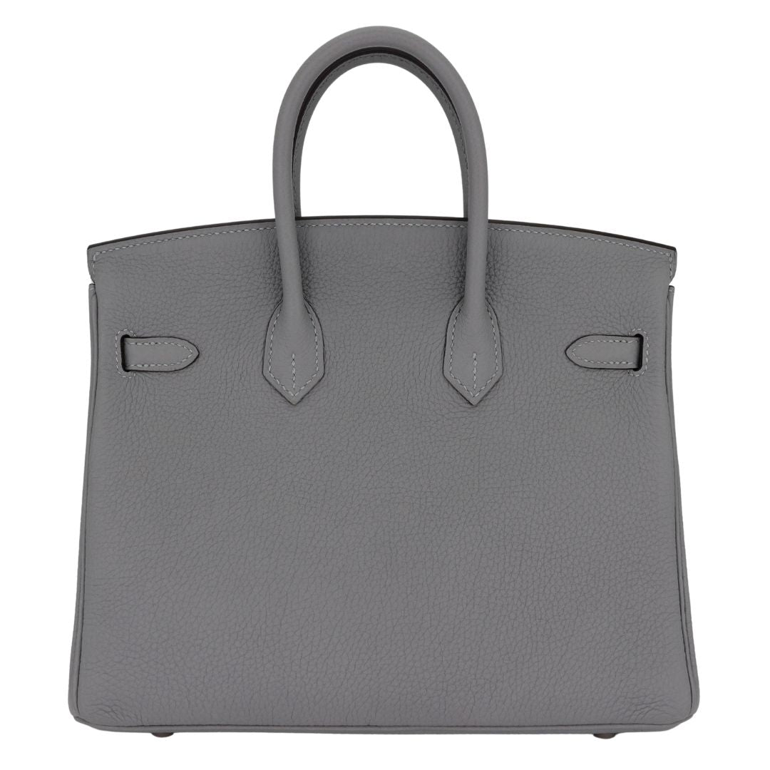 Hermès 25cm Birkin Bleu Lin Togo Leather Palladium Hardware