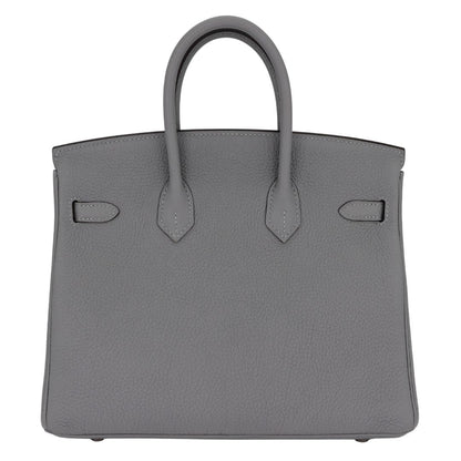 Hermès 25cm Birkin Bleu Lin Togo Leather Palladium Hardware