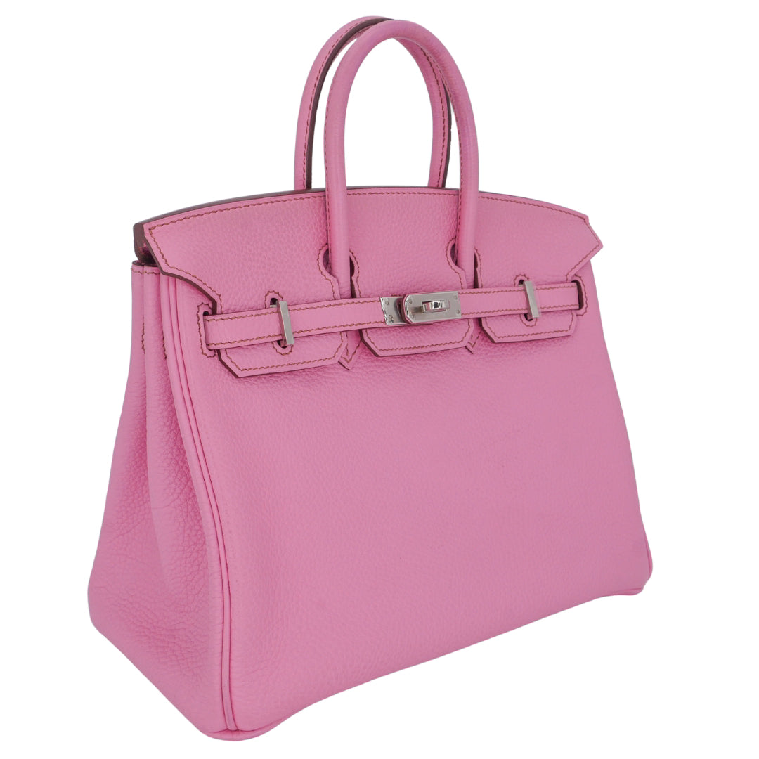 Hermès 25cm Birkin Bubblegum Togo Palladium Hardware