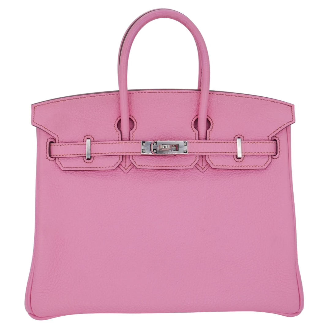 Hermès 25cm Birkin Bubblegum Togo Palladium Hardware