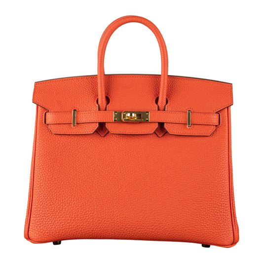 Hermès 25cm Birkin Capucine Togo Leather Gold Hardware