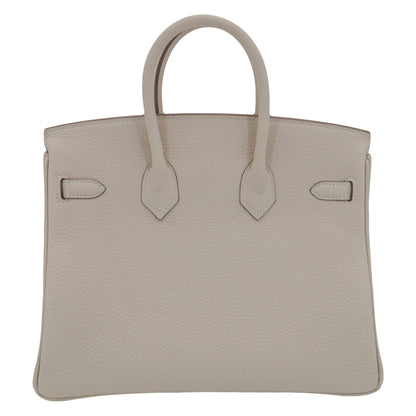Hermès 25cm Birkin Craie Togo Leather Rose Gold Hardware