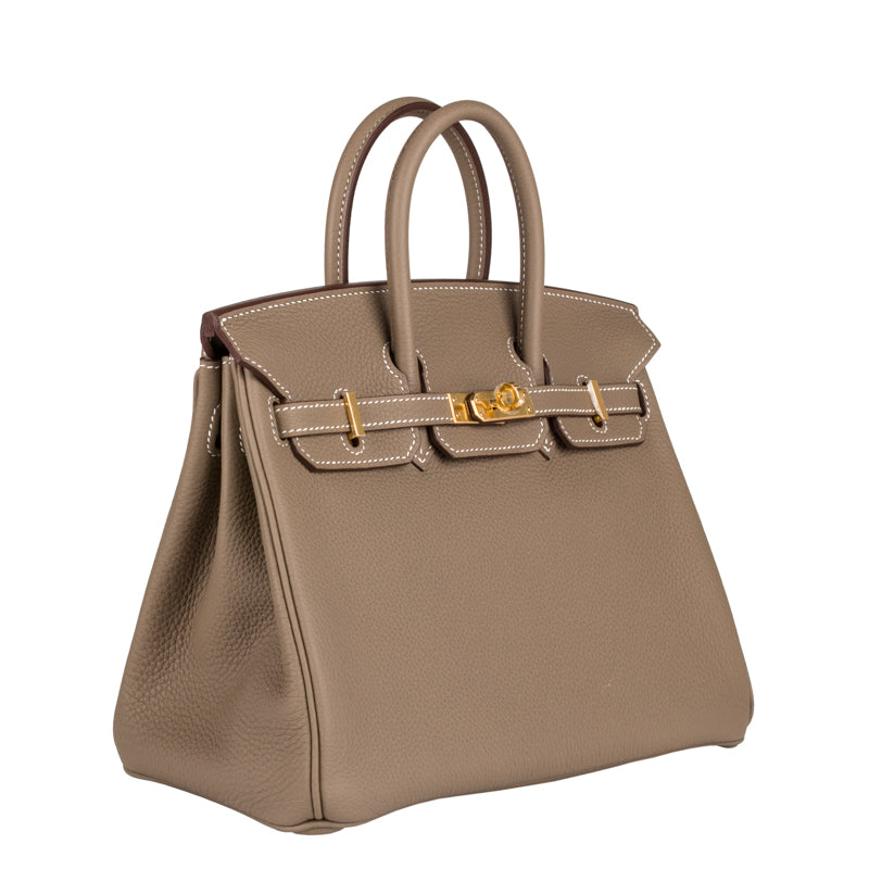 Hermès 25cm Birkin Etoupe Togo Leather Gold Hardware