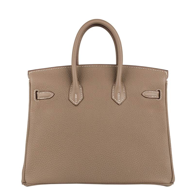 Hermès 25cm Birkin Etoupe Togo Leather Gold Hardware