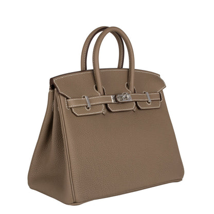 Hermès 25cm Birkin Etoupe Togo Leather Palladium Hardware