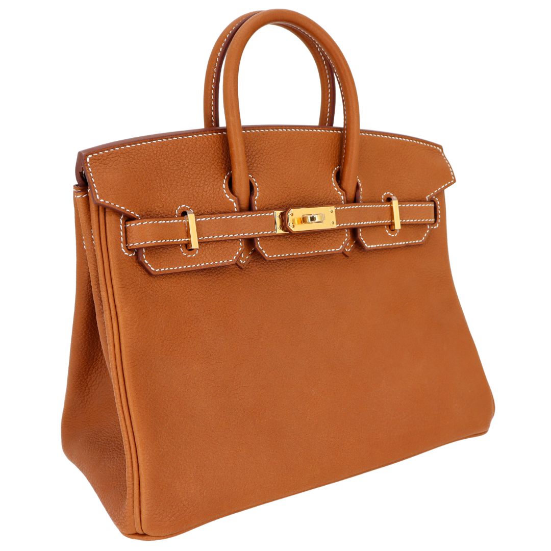 Hermès 25cm Birkin Fauve Barenia Faubourg Leather Gold Hardware