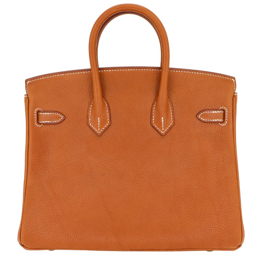 Hermès 25cm Birkin Fauve Barenia Faubourg Leather Gold Hardware