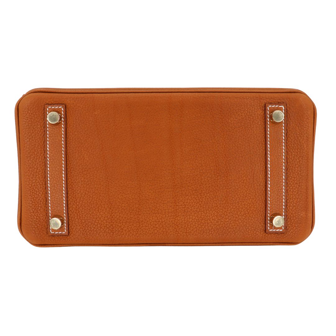 Hermès 25cm Birkin Fauve Barenia Faubourg Leather Gold Hardware
