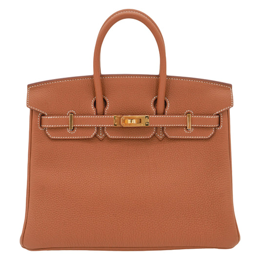 Hermès 25cm Birkin Gold Togo Leather Gold Hardware