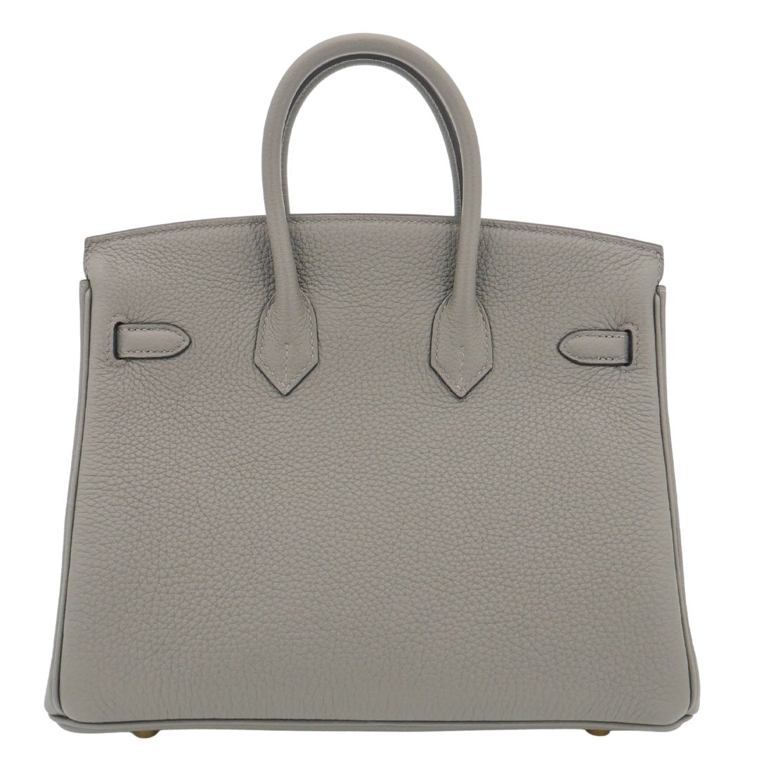 Hermès 25cm Birkin Gris Meyer Togo Leather Gold Hardware