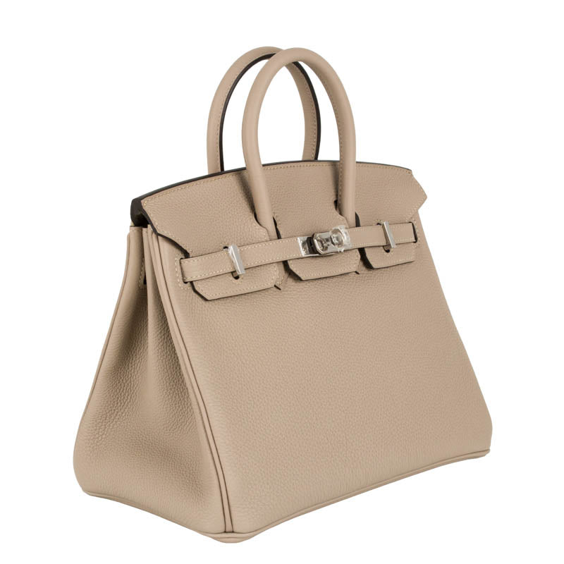 Hermès 25cm Birkin Gris Tourterelle Togo Leather Palladium Hardware