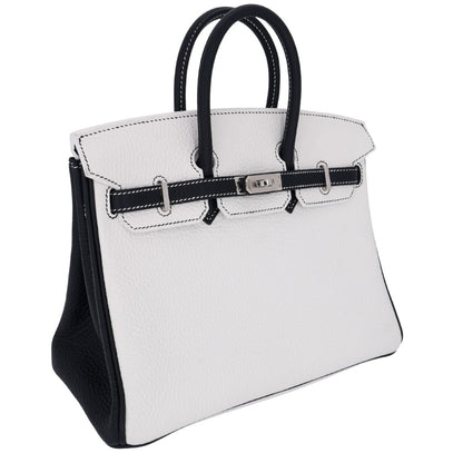 Hermès 25cm Birkin HSS Panda Black/White Clemence Leather Palladium Hardware