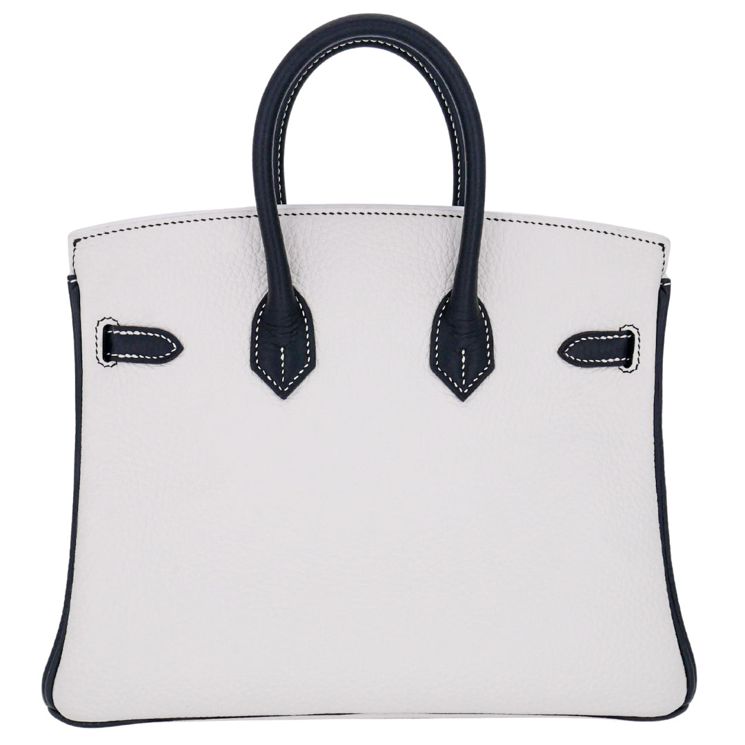 Hermès 25cm Birkin HSS Panda Black/White Clemence Leather Palladium Hardware