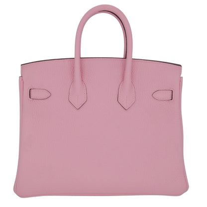 Hermès 25cm Birkin HSS Rose Sakura Clemence Leather Brushed Gold Hardware