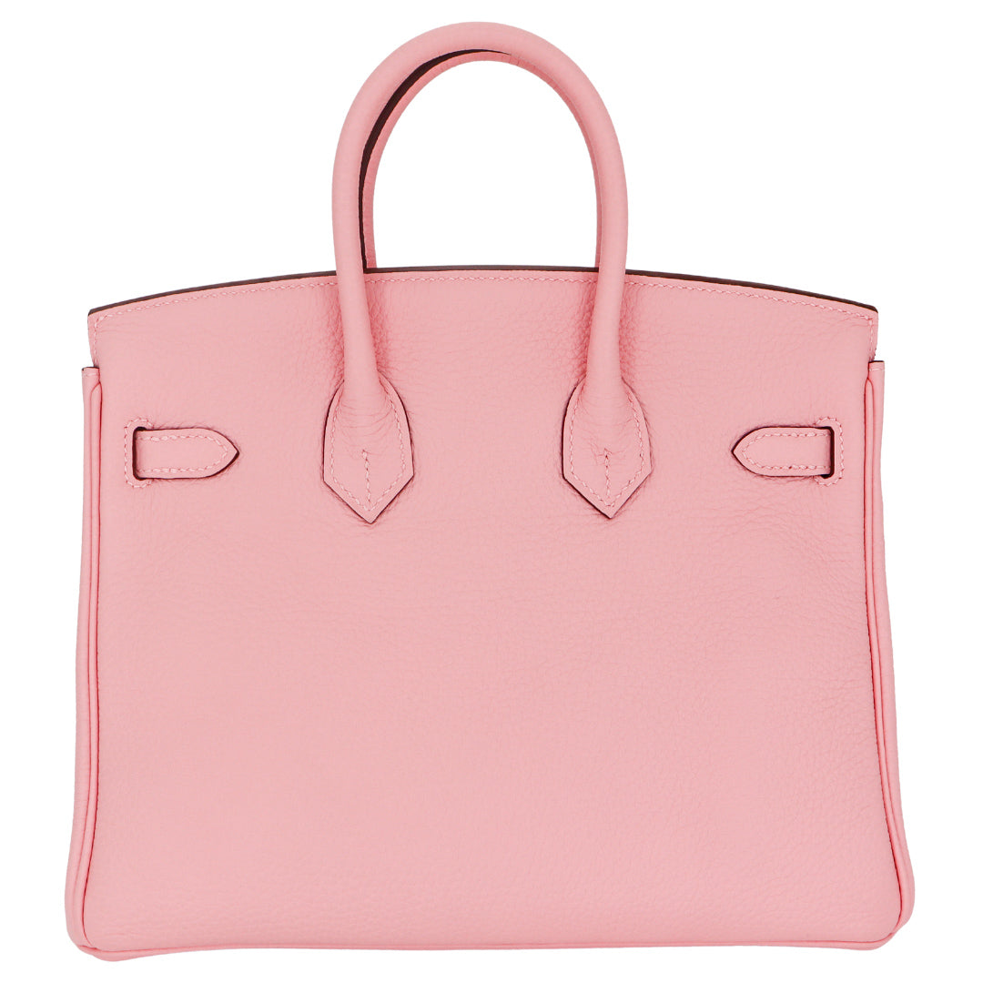 Hermès 25cm Birkin HSS Rose Sakura Clemence Leather Rose Gold Hardware