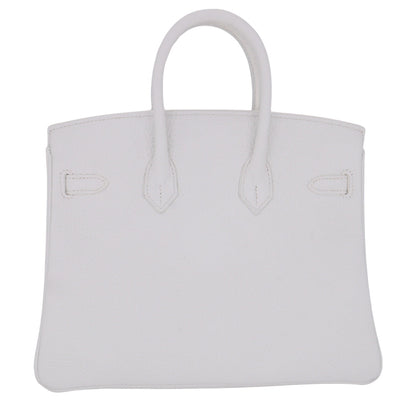 Hermès 25cm Birkin HSS White Clemence Leather Palladium Hardware