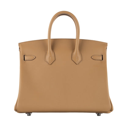 Hermès 25cm Birkin In and Out Biscuit/Multicolor Swift Leather Palladium Hardware