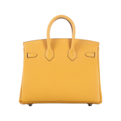 Hermès 25cm Birkin Jaune Ambre Togo Leather Gold Hardware