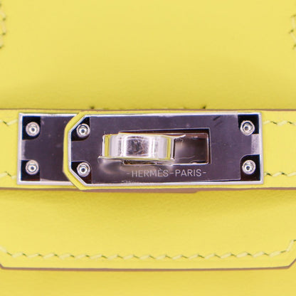 Hermès 25cm Birkin Lime Swift Leather Palladium Hardware