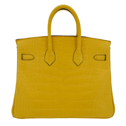 Hermès 25cm Birkin Mimosa Matte Alligator Palladium Hardware