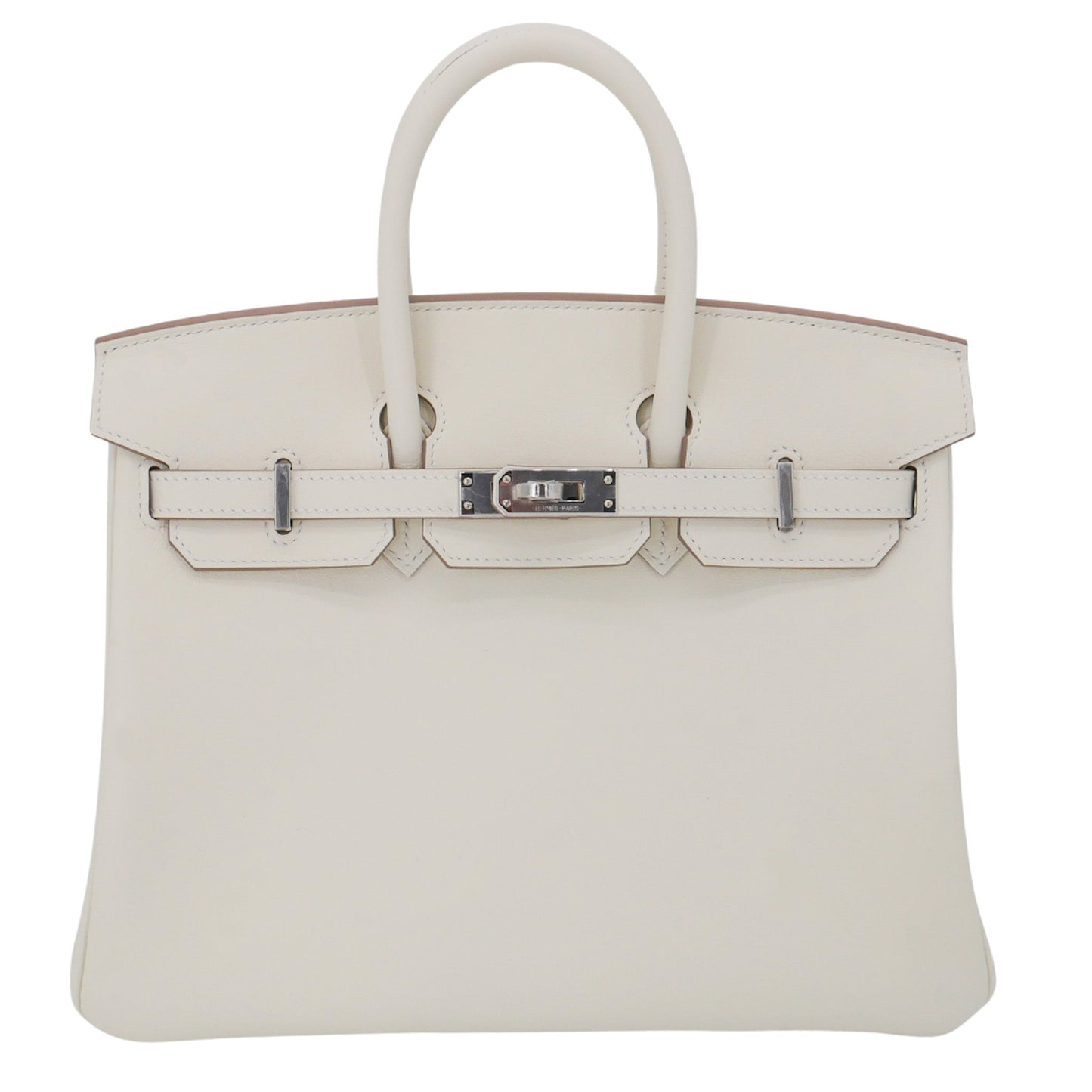 Hermès 25cm Birkin Mushroom Swift Leather Palladium Hardware
