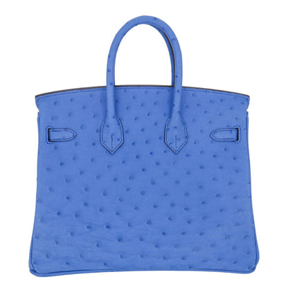 Hermès 25cm Birkin Mykonos Ostrich Palladium Hardware