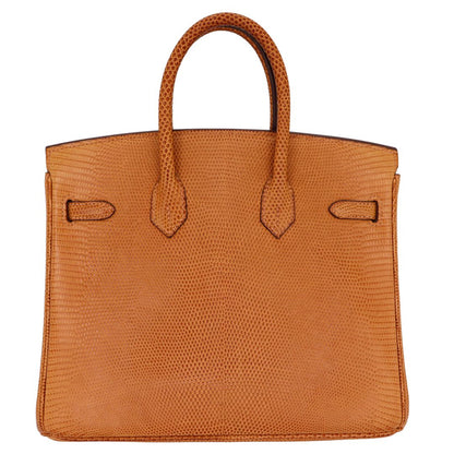 Hermès 25cm Birkin Natural Lizard Palladium Hardware