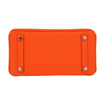 Hermès 25cm Birkin Orange Minium Togo Leather Palladium Hardware
