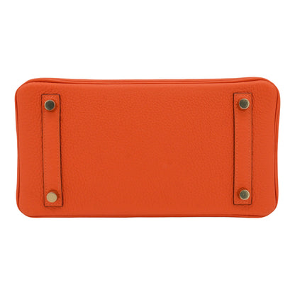 Hermès 25cm Birkin Orange Togo Leather Gold Hardware