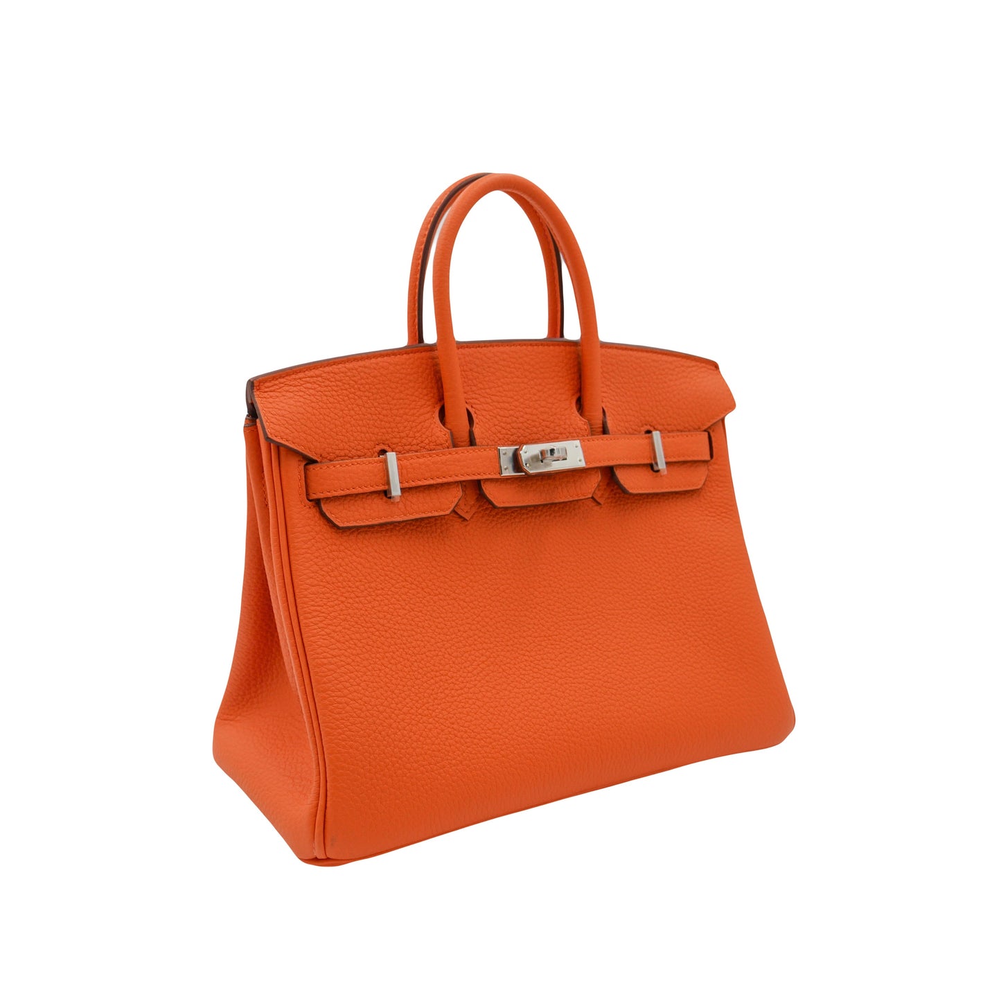 Hermès 25cm Birkin Orange Togo Leather Palladium Hardware